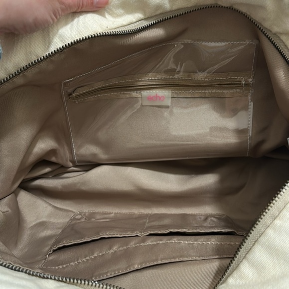 ECHO | Large Boho Trippy Clock Canvas Tote Bag - Picture 8 of 9